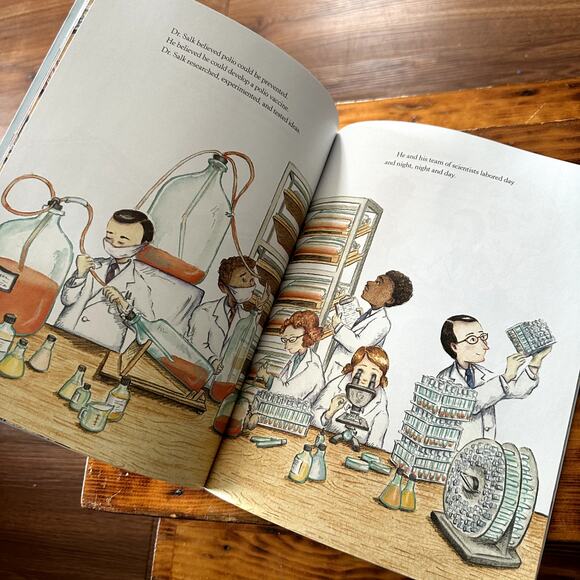 PJ Library The Polio Pioneer Dr. Jonas Salk & The Polio Vaccine Paperback Book - Picture 7 of 10